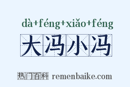 大冯小冯是什么意思的图片